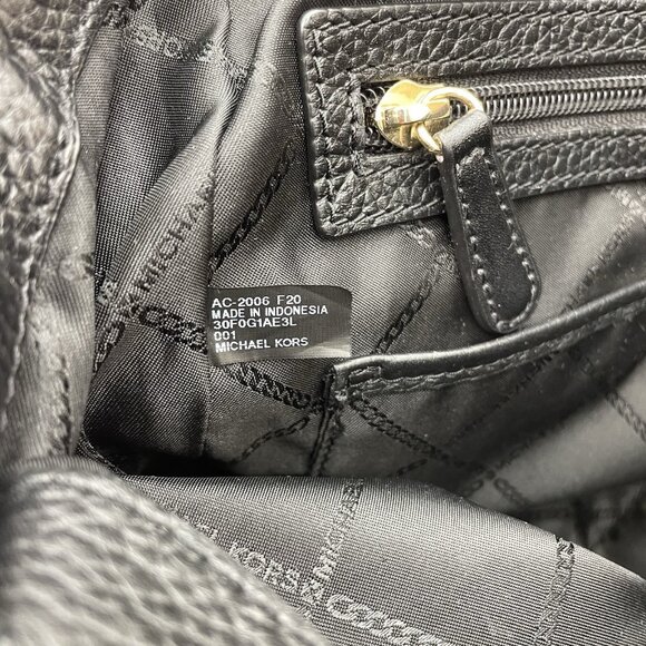Michael Kors Carrie Shoulder Bag Tote Large Pebbled Leather Black - Picture 11 of 16